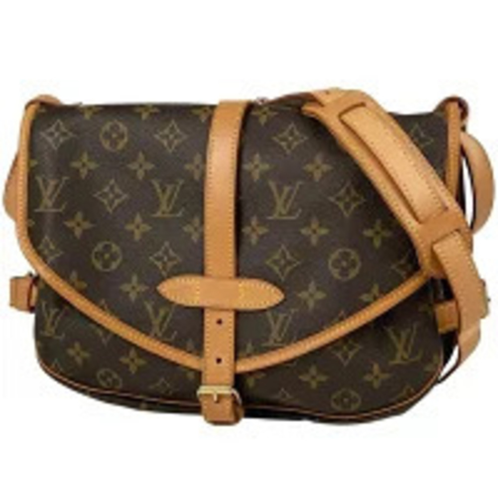 Louis Vuitton Saumur Crossbody Shoulder Bag Monogram Brown